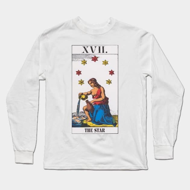 Tarot Card - The Star Long Sleeve T-Shirt by babydollchic